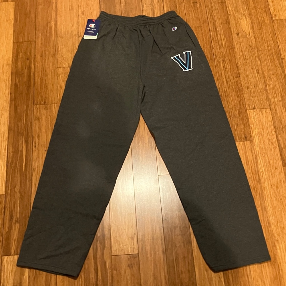 Champion Dark Gray Sweatpants with Embroidered Logo